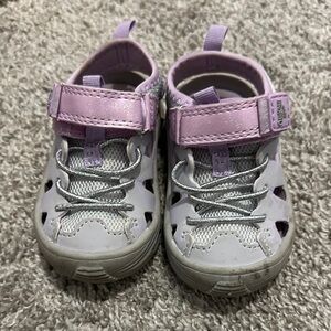 Kids Lavender and Gray Sandals